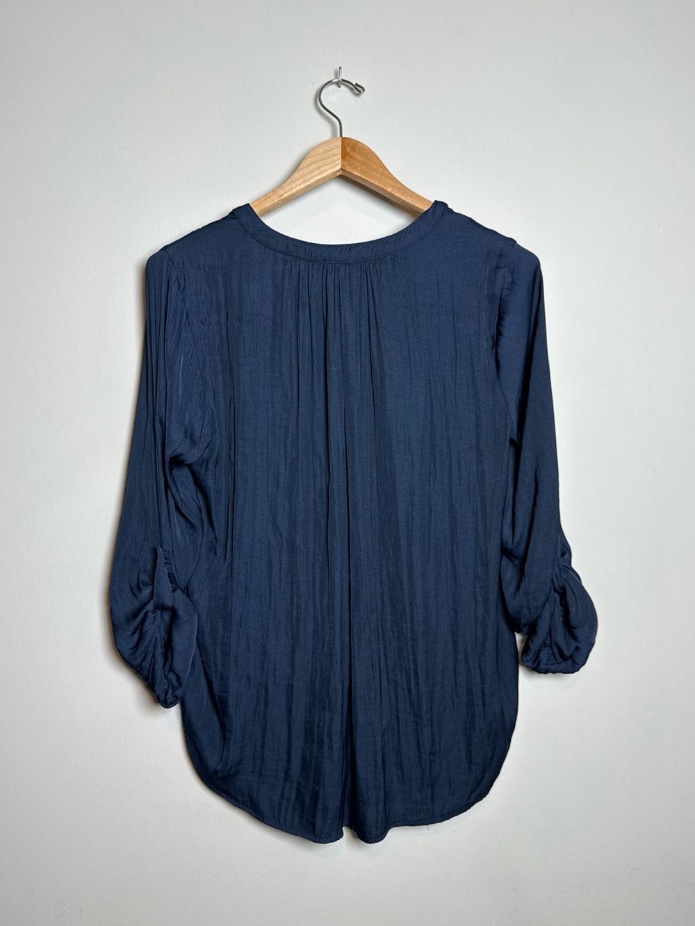 Simply Vera Vera Wang | Peasant Blouse | Navy Blue | Large - Picture 2 of 8